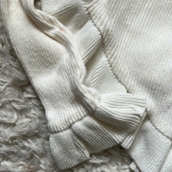 Zara Cream Ruffle Cardigan - Picture 4 of 4